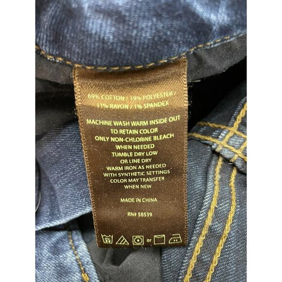 Kut From The Kloth Blue Skinny Ankle Jeans Size 10 (33x26.5) Zipper Accent - Picture 4 of 5